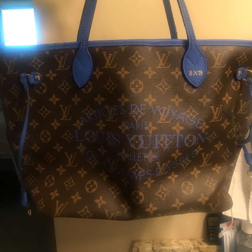 Monogram MM Louis Vuitton Neverfull (Blue)